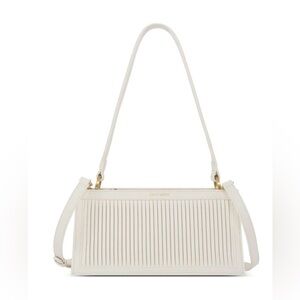 Pixie Mood Abigail Clutch - Recycled Vegan Bag - Coconut Pleated